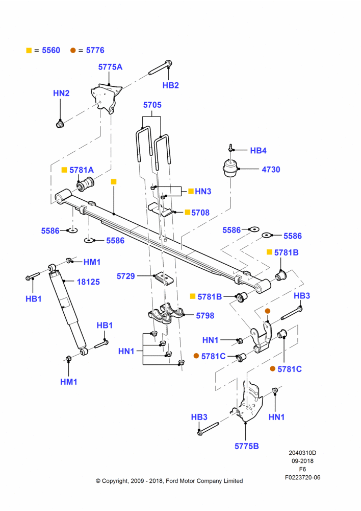 10D - Rear Springs and Shock Absorbers, (-) SVT; 06/JUL/2009-23/DEC/2014