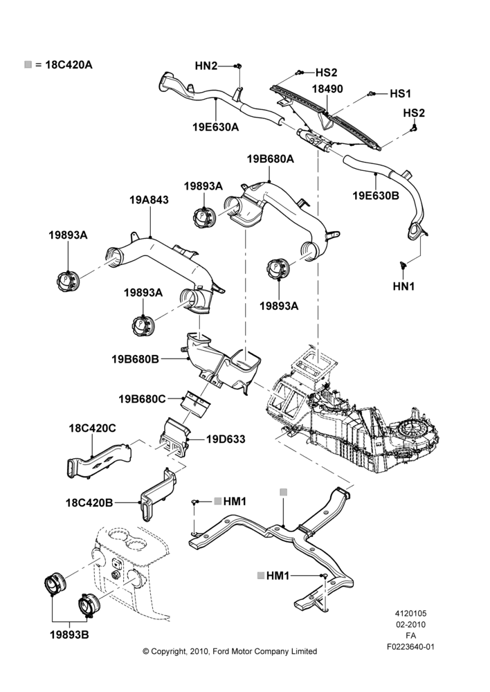 05B - Air Vents, Louvres and Ducts, Flow Thru Console With Armrest; 22/FEB/2010-05/JUL/2016