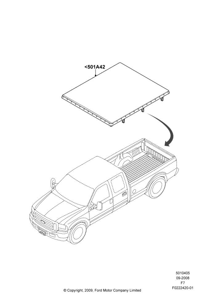 05XG - Pick Up Box/Tailgate and Tonneau, Accessory, Soft Tonneau Cover; 16/SEP/2008-12/FEB/2010