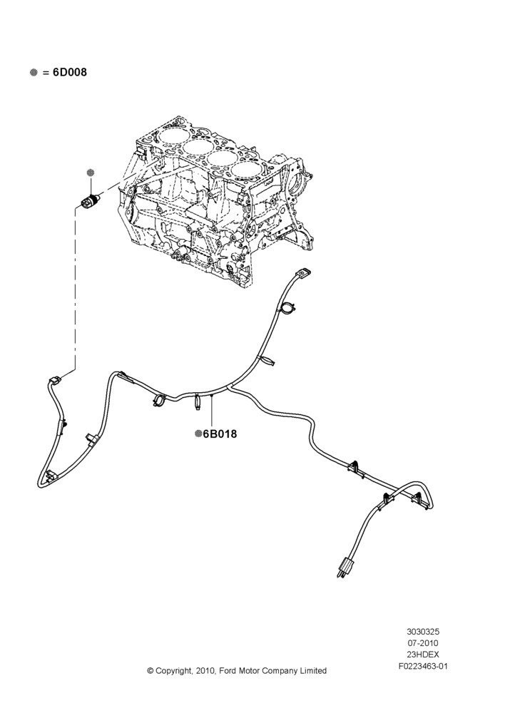 25D - Engine Heater, 2.3L 4V NA I4 Petrol; 26/JUL/2010-16/DEC/2011