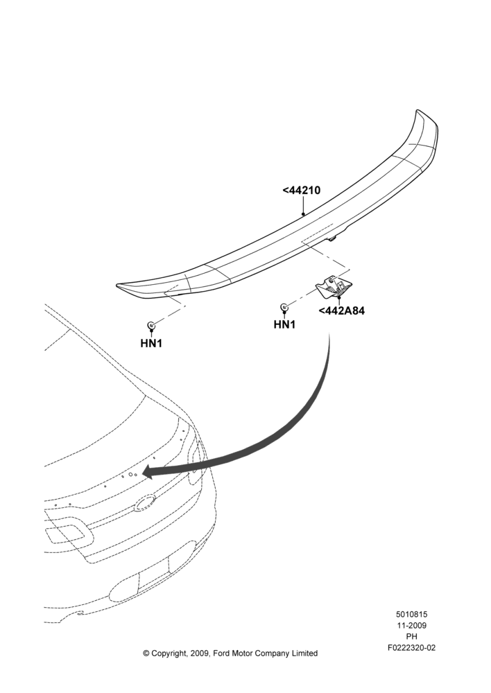 15B - Spoiler and Related Parts; 08/DEC/2009-06/FEB/2012