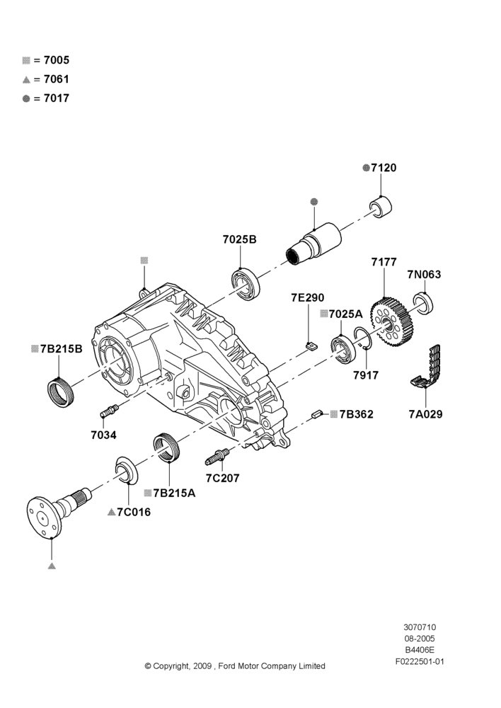 10B - Transfer Drive Components, 4X4 1 Speed Transfer Case With TOD, FRONT; 08/AUG/2005-18/AUG/2008