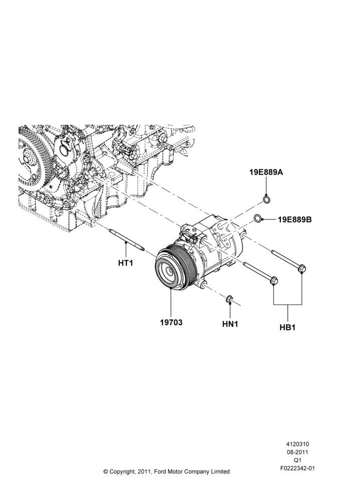 10D - Air Conditioning Condensr/Compressr, 3.5L 4V DOHC VCT SMPI V6 Gas, 3.7L DOHC V6 Gas., Compressor Assy; 08/AUG/2011-24/DEC/2014
