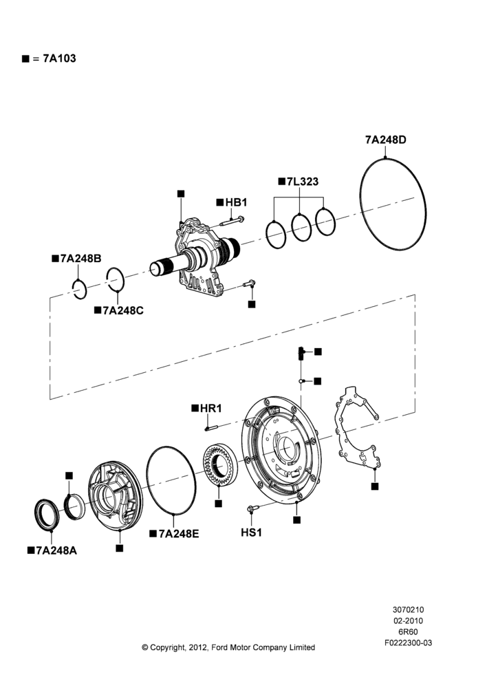 Transmission Pump Assy, Less Transmission Power Take Off, 6 Speed Auto Transmission (6R140), 6 Speed Auto Trans (6R140)