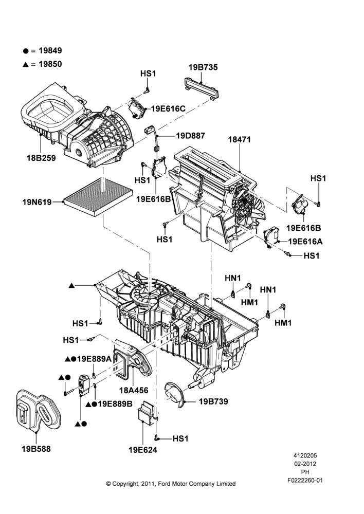 05C - Heater/Air Cond.External Components, Dual Zone Auto Temp Control A/C; 06/FEB/2012-01/MAR/2019