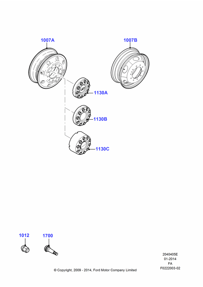 05E - Wheels, With 19.5" Wheels; 22/FEB/2010-05/JUL/2016
