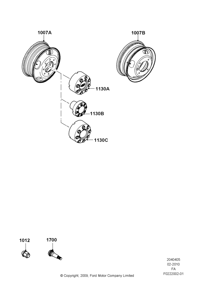 05D - Wheels, With 17" Wheels, With Double Rear Wheels; 22/FEB/2010-05/JUL/2016