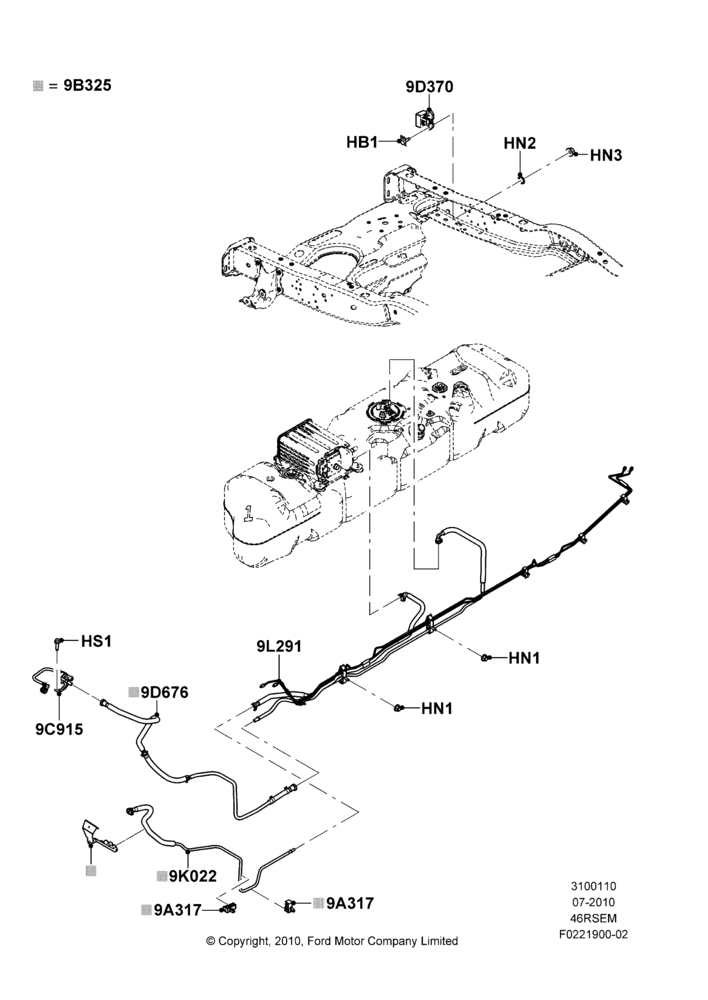 10X - Fuel Lines, Romeo 4.6 SOHC EFI; 26/JUL/2010-04/AUG/2014