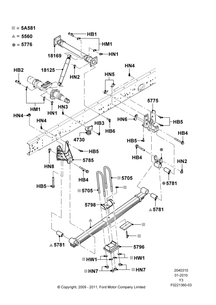 10C - Rear Springs and Shock Absorbers, 24,000 LB. GVW, 26000 LB. GVW; 19/JAN/2010