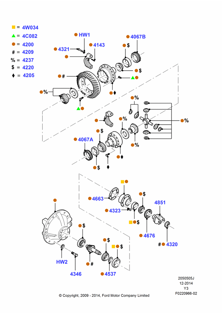 05J - Components - Rear Axle Diff & Carr., 17,500 LB RR Axle Asy, Dana Model 17060S; 19/JAN/2010