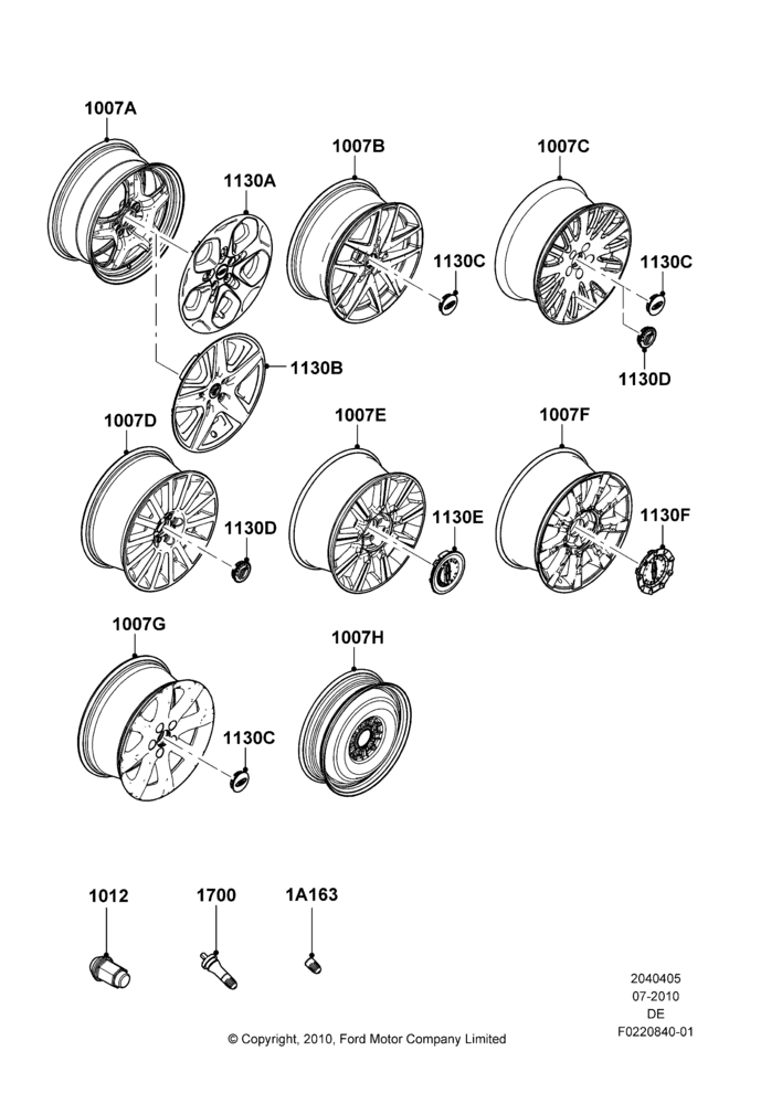 05G - Wheels, With 17" Wheels; 26/JUL/2010-06/JUN/2011