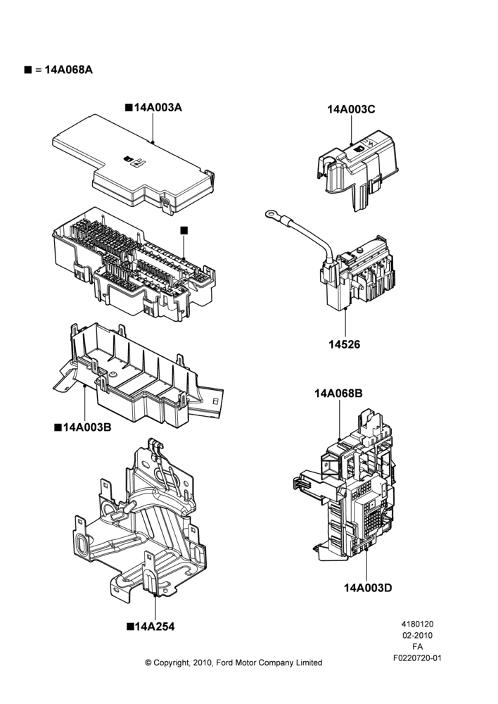 20A - Fuses, Holders and Circuit Breakers, Fuse panels and Relay panels; 22/FEB/2010-05/JUL/2016