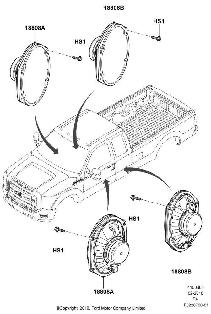 05B - Speakers, With AM/FM CD Player, Radio Prep (Includes Speakers); 22/FEB/2010-22/OCT/2012