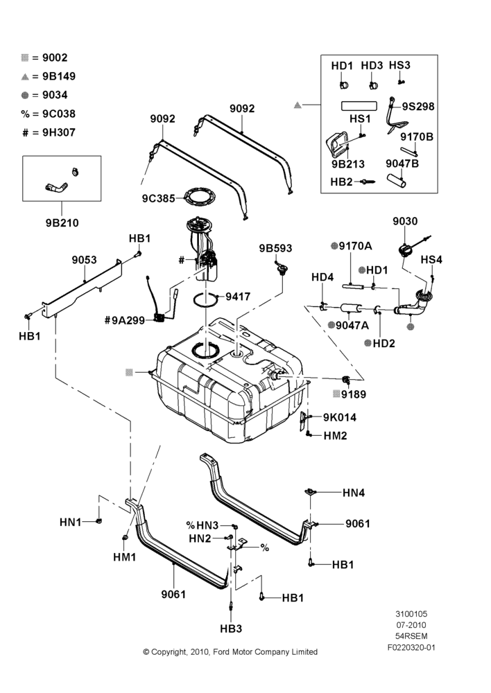 05S - Fuel Tank, 5.4L Modular SOHC V8, With Aft-Of-Axle Fuel Tank; 26/JUL/2010-11/FEB/2011