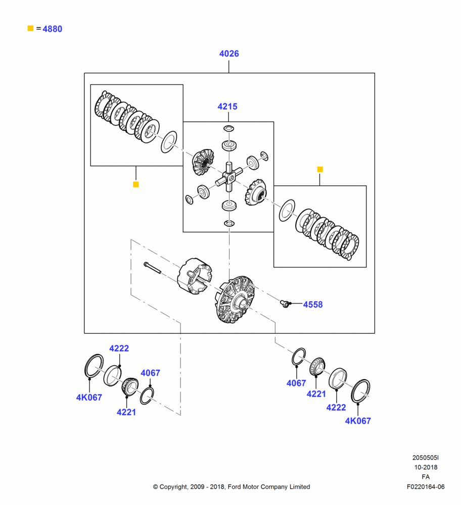05I - Components - Rear Axle Diff & Carr., Ford 350 Series, Rear Axle Limited Slip Differential, With Double Rear Wheels, Differential; 22/FEB/2010-05/JUL/2016