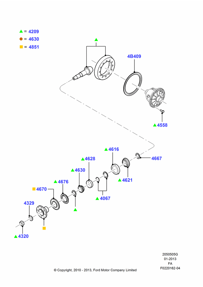 05G - Components - Rear Axle Diff & Carr., Ford 350 Series, With Double Rear Wheels, Ring And Pinion; 22/FEB/2010-05/JUL/2016