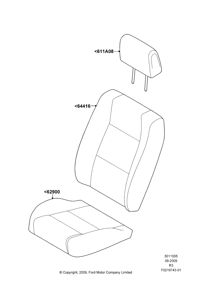 05M - Front Seat Covers, Sports Front Seat, Super Cab, Super Cab - 4 Door; 14/SEP/2009-16/DEC/2011