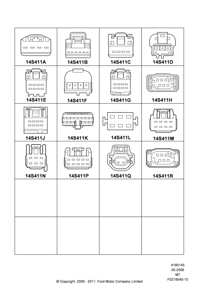 45AB - Pigtail Wiring Kits, Page B, Switches; 01/MAY/2006-27/JUL/2009