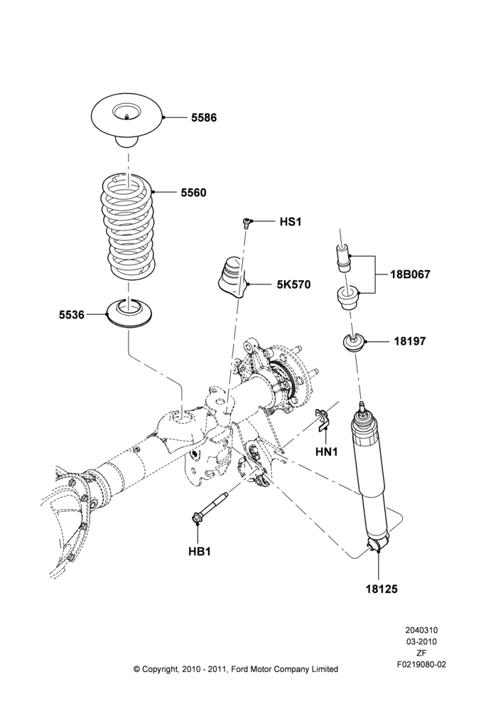 Rear Springs and Shock Absorbers, Base, GT