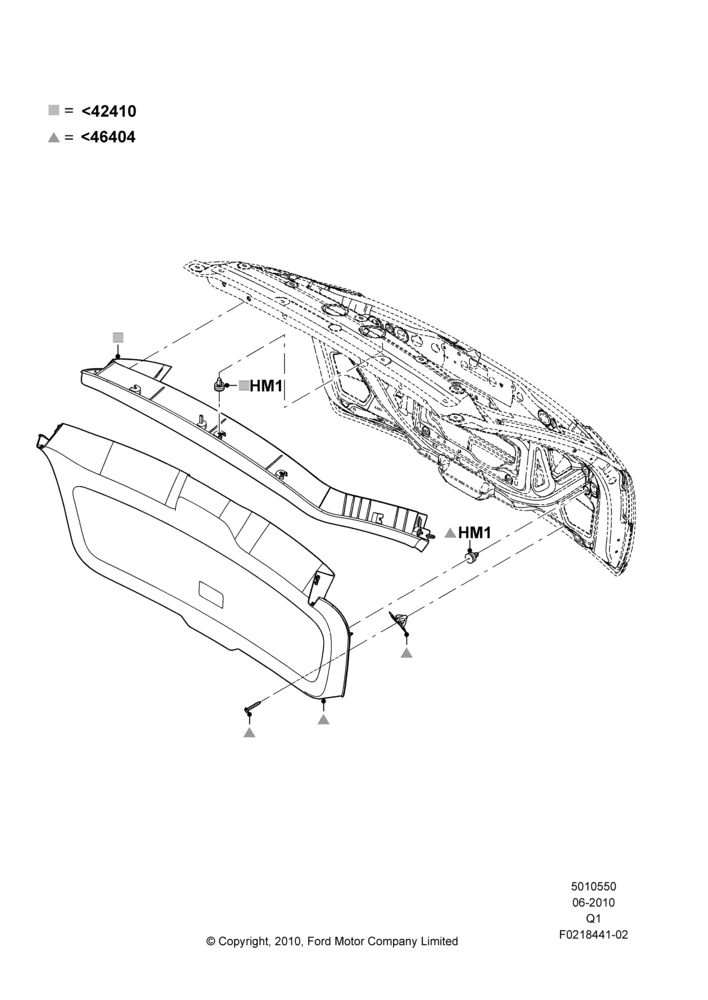 50B - Back Door/Tailgate Trim Panels; 12/JUL/2010-24/DEC/2014