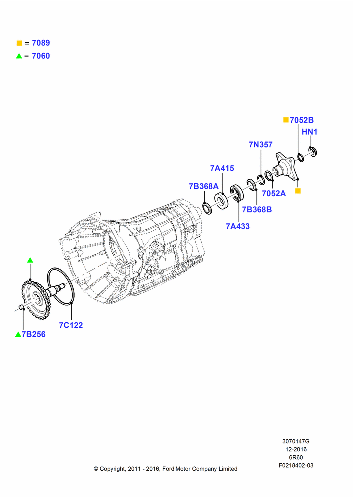 47G - Output Shafts, 2WD, 6 Speed Automatic Trans (6R80); 03/NOV/2010-01/FEB/2014