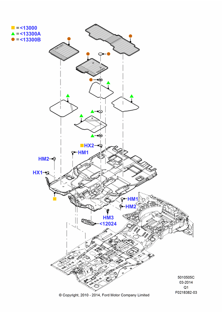 05C - Floor Trim, Ford Series; 12/JUL/2010-24/DEC/2014