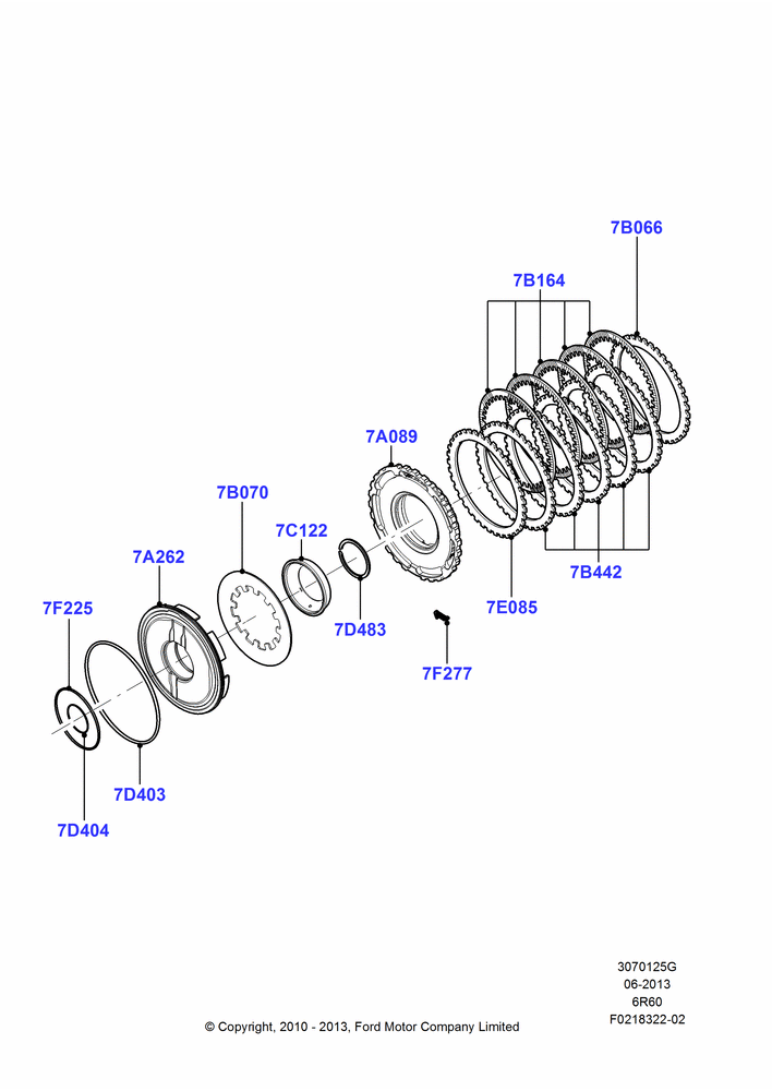 25G - Drive Plates - Low Clutch, 6 Speed Automatic Trans (6R80); 03/NOV/2010-23/DEC/2014