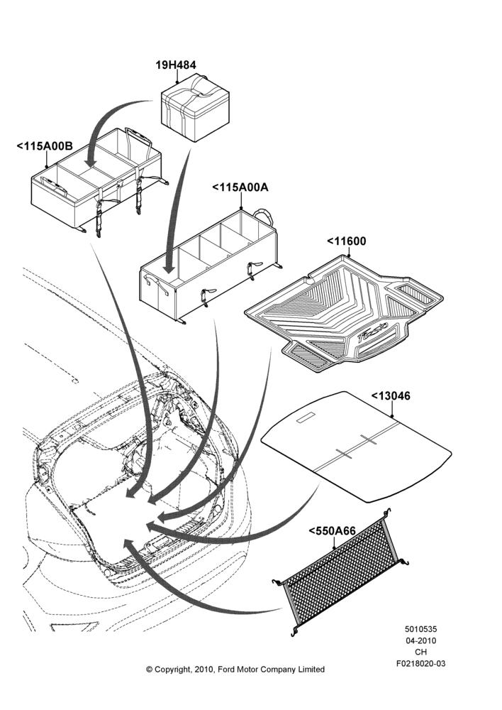 35XA - Load Compartment Trim, 5 Door Sedan, Accessory; 26/APR/2010-27/APR/2013