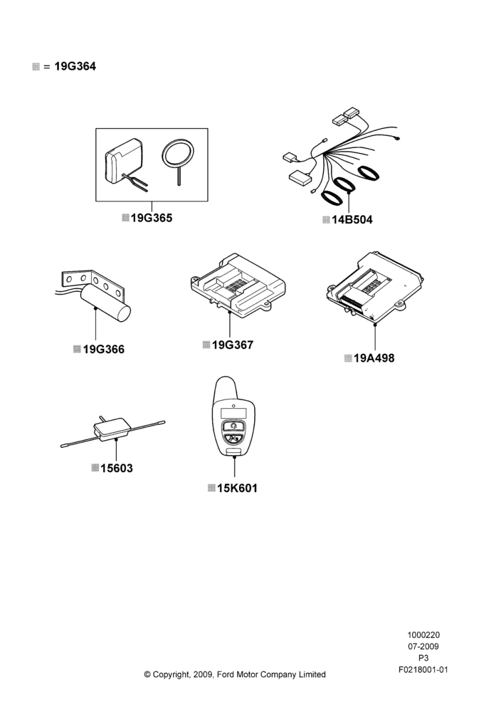 20XD - Remote Starting Kit, Accessory, One Way; 06/JUL/2009-29/FEB/2012