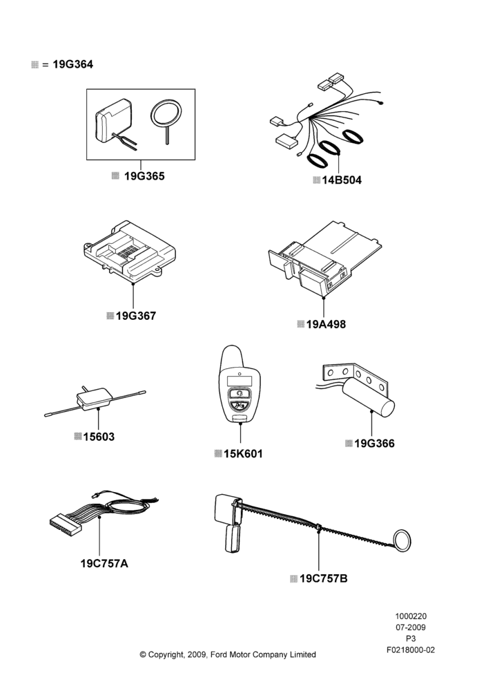 20XC - Remote Starting Kit, Accessory, Bi-Directional Remote Start; 06/JUL/2009-29/FEB/2012