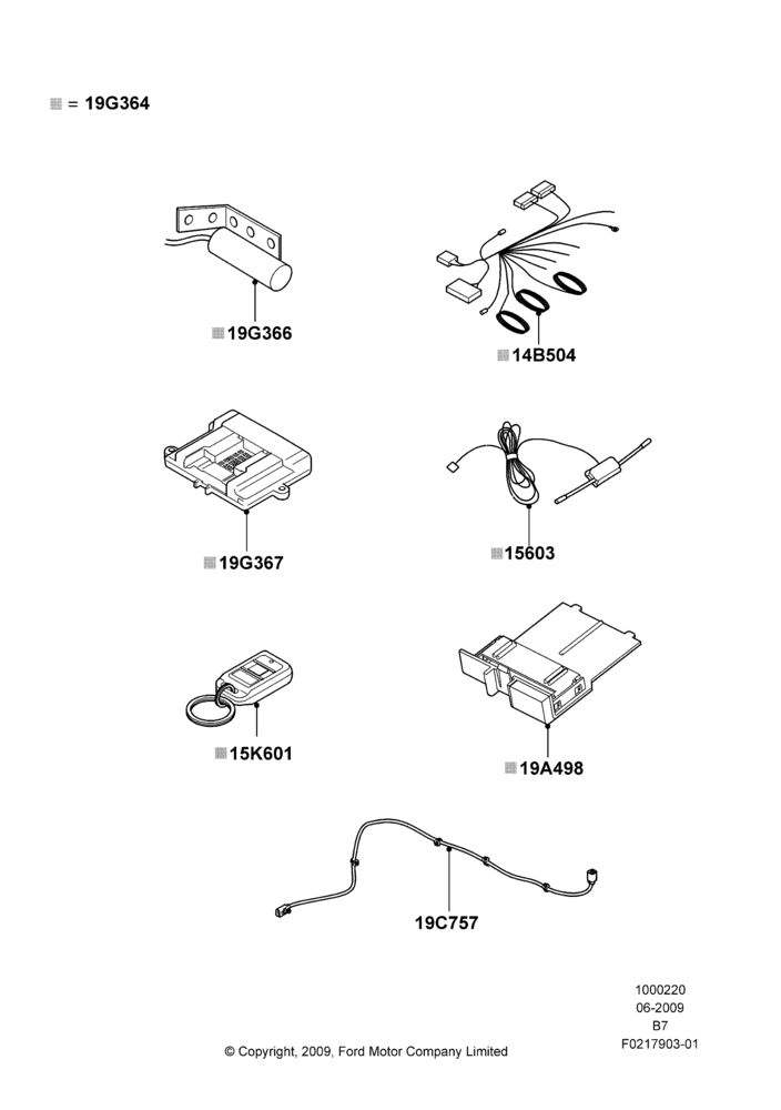 20L - Remote Starting Kit, Less Sync, Accessory, One Way; 29/JUN/2009-11/AUG/2014