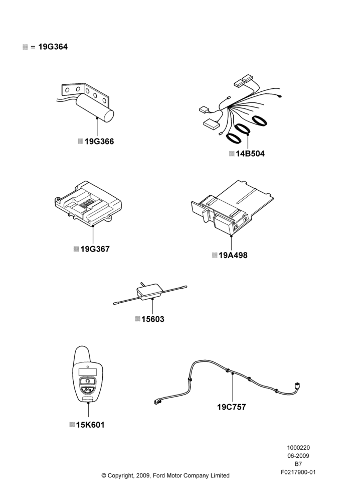 20H - Remote Starting Kit, Less Sync, Accessory, Bi-Directional Remote Start; 29/JUN/2009-11/AUG/2014