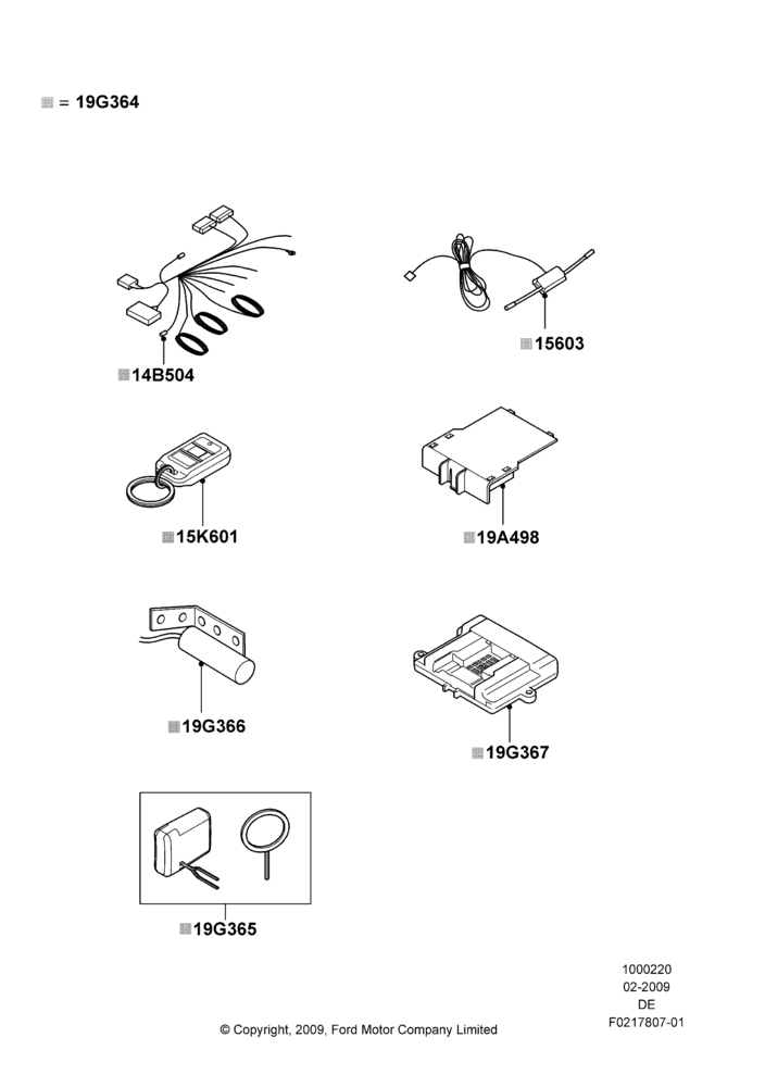 20F - Remote Starting Kit, Automatic Transmission, Ford Division Derivative, Mercury Division Derivative; 04/FEB/2009-26/JUL/2010