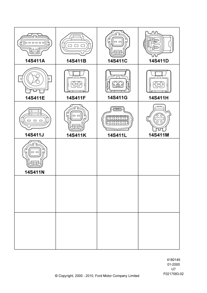 45D - Pigtail Wiring Kits, Sensors; 31/JAN/2000-09/MAY/2003