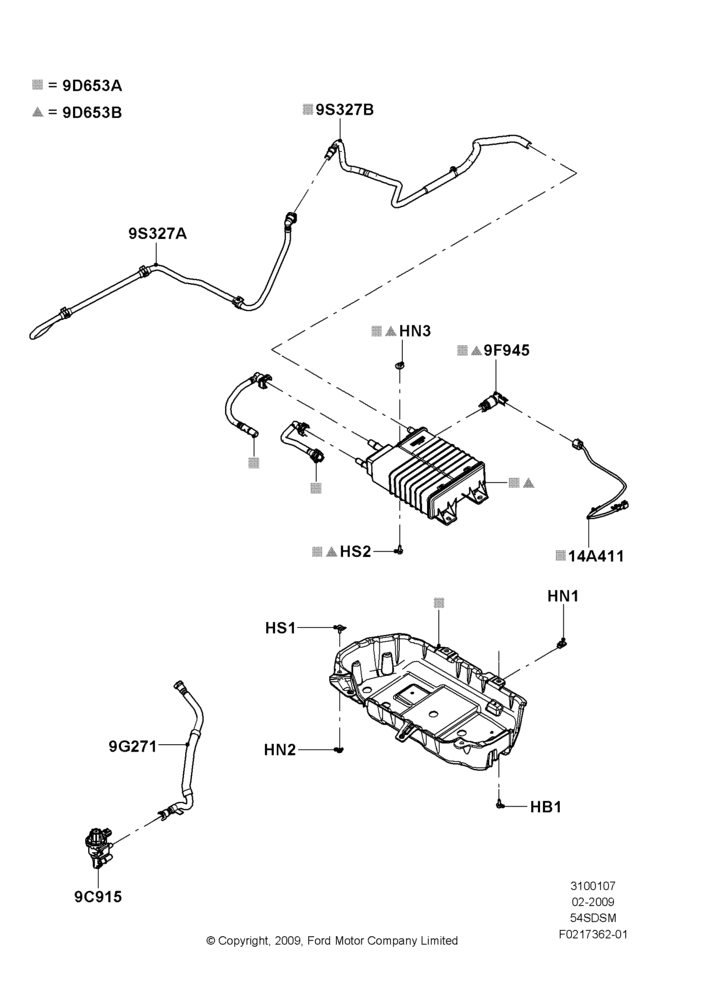 07E - Fuel Vapour System, 5.4L 4V DOHC EFI S/C ALUM V8 G; 26/FEB/2009-06/OCT/2009
