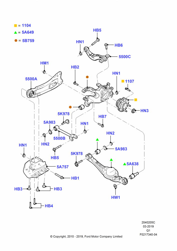 05C - Rear Knuckle and Suspension Arms; 12/JUL/2010-21/SEP/2012