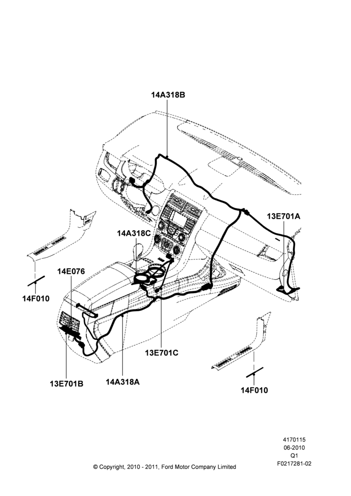 15D - Interior Lamps, Ford Series, With Ambient Lighting-Interior; 12/JUL/2010-24/DEC/2014