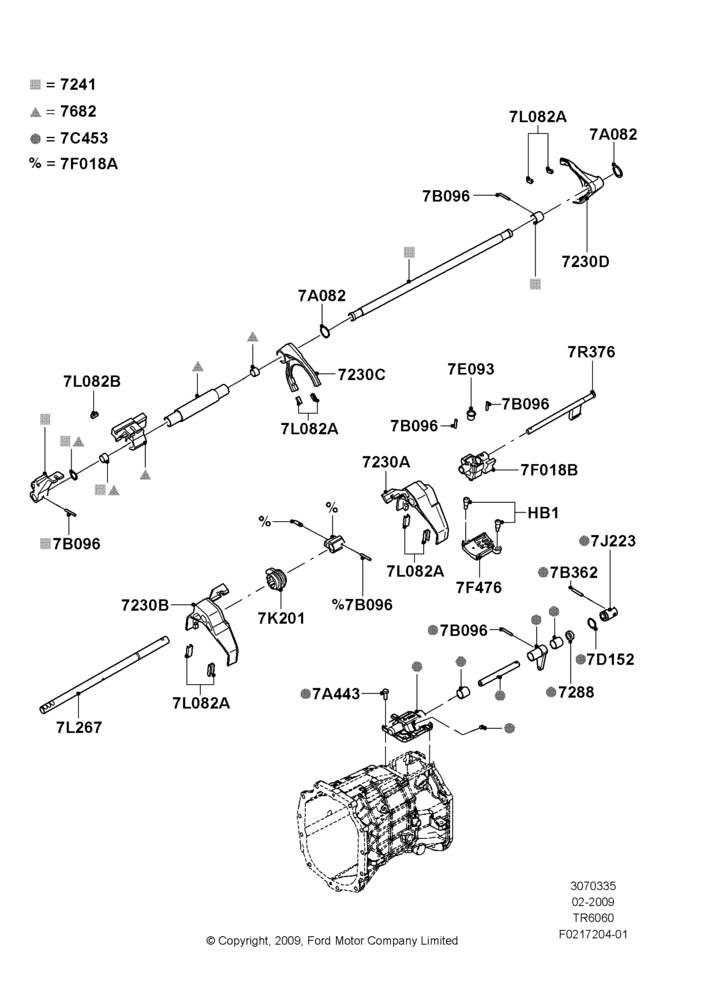35A - Manual Trans Gear Shift Linkage, 6 Speed Manual Transmission (T56); 06/JUN/2006-26/FEB/2009
