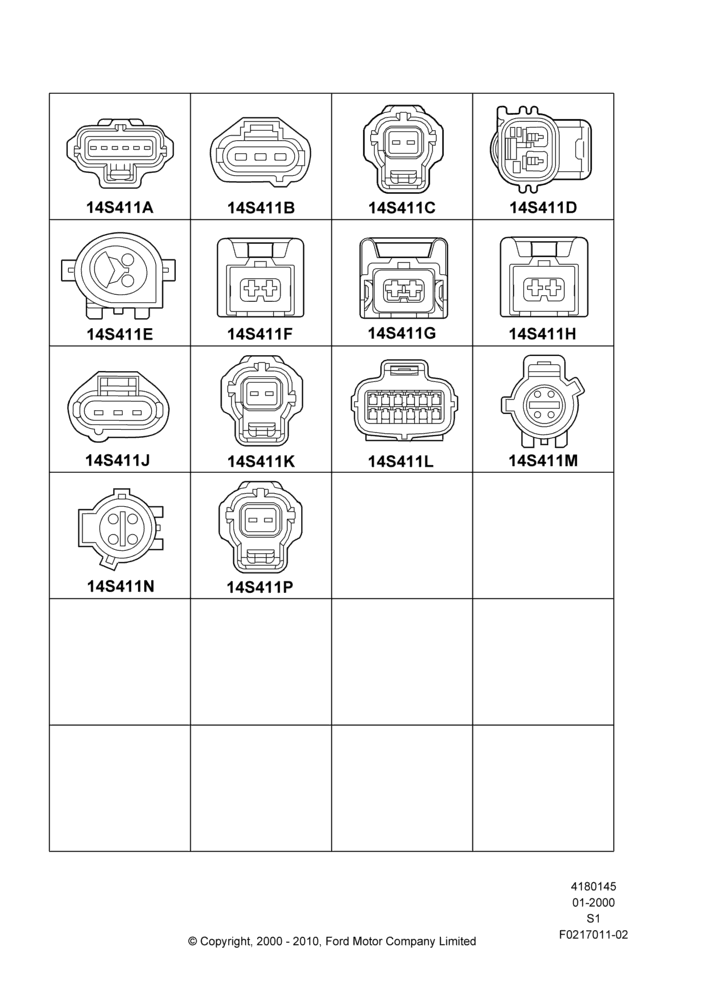 45D - Pigtail Wiring Kits, Sensors; 31/JAN/2000-30/JUN/2005