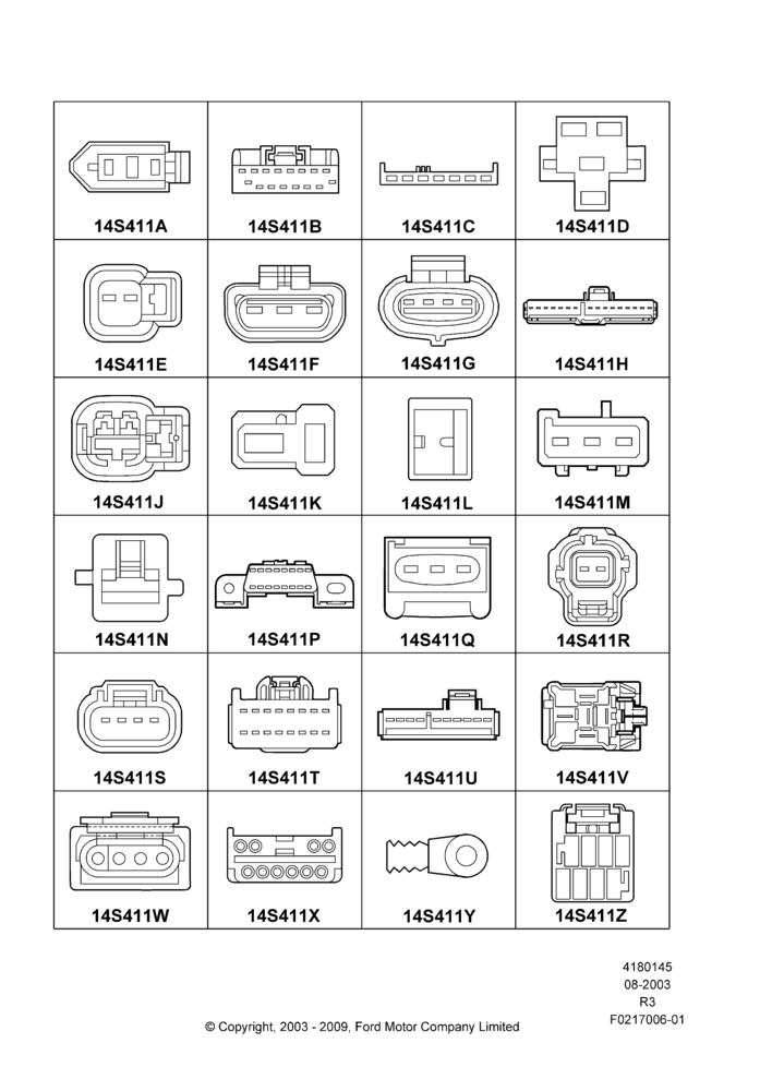 45H - Pigtail Wiring Kits, Miscellaneous, Page A; 04/AUG/2003-16/DEC/2011