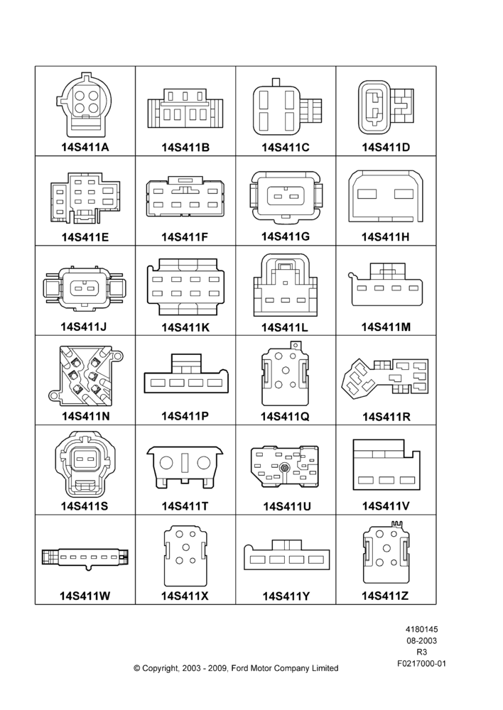 45A - Pigtail Wiring Kits, Page A, Switches; 04/AUG/2003-16/DEC/2011