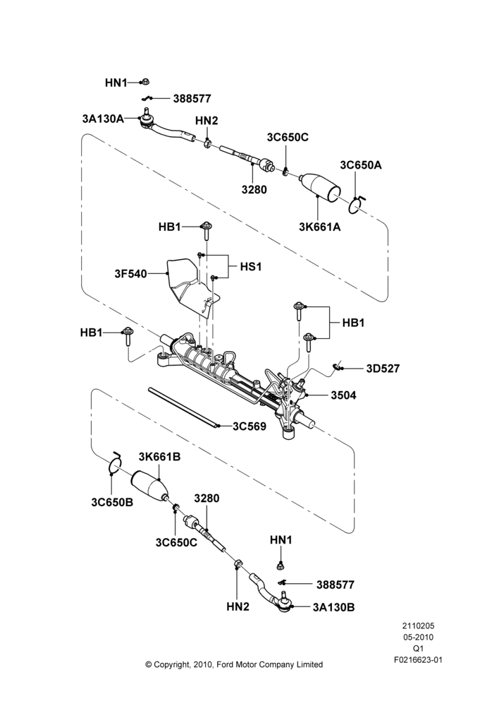 05B - Steering Gear; 12/JUL/2010-05/NOV/2010