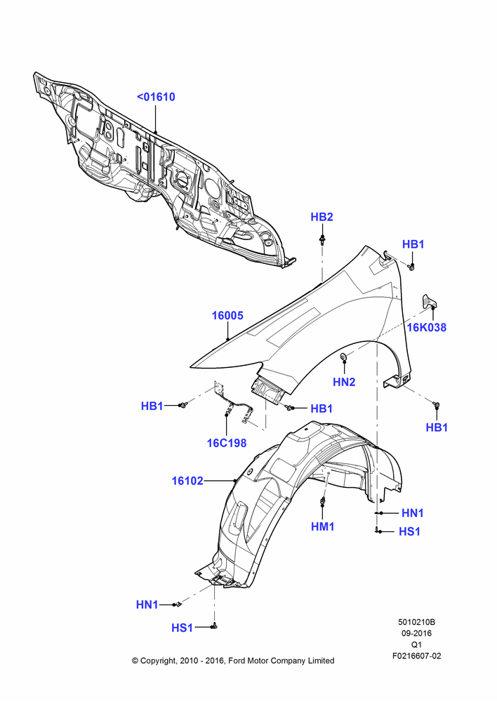 10B - Dash Panel and Front Fenders; 12/JUL/2010-24/DEC/2014