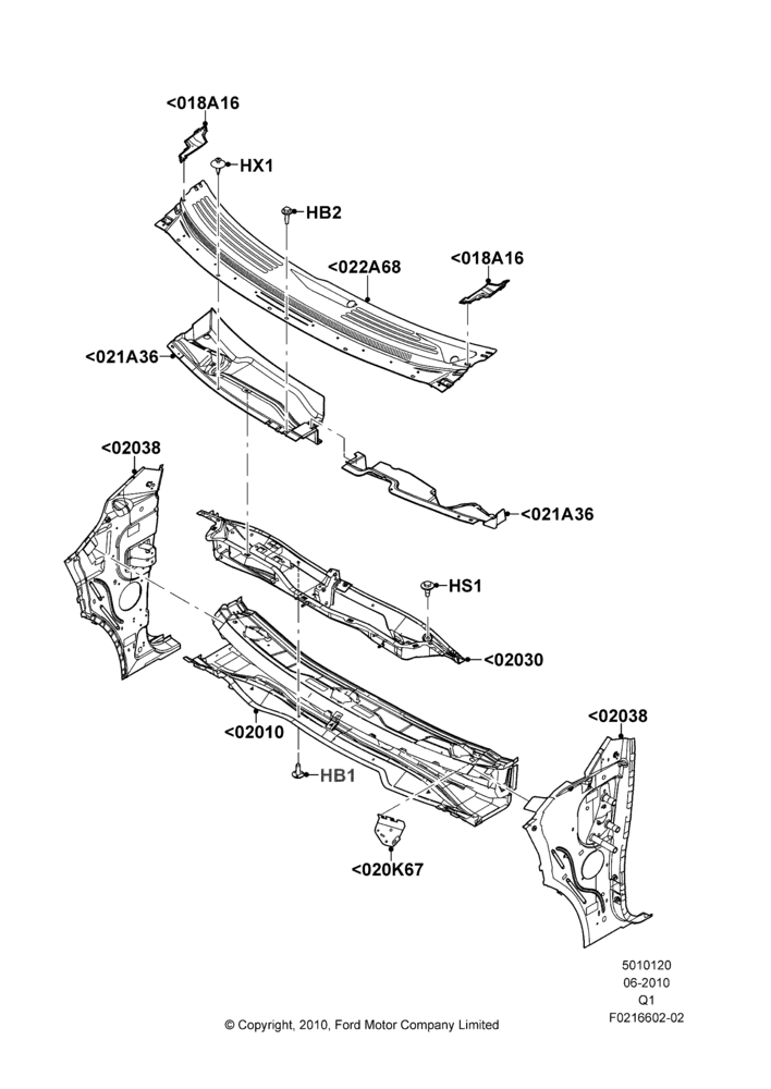 20B - Cowl/Panel and Related Parts; 12/JUL/2010-24/DEC/2014