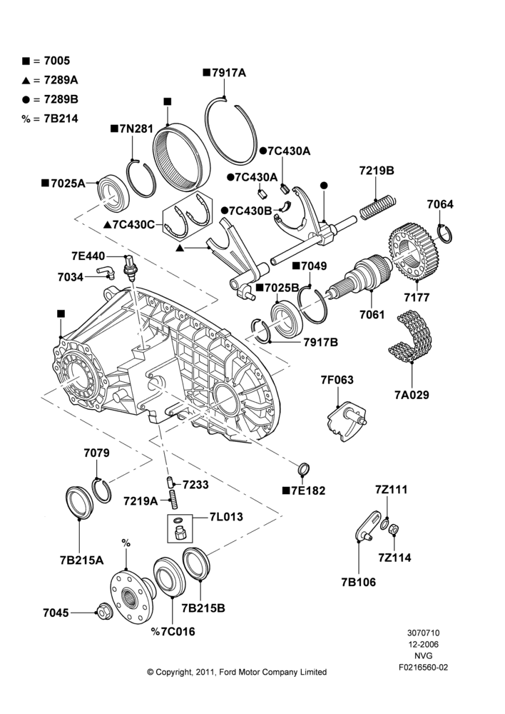 10E - Transfer Drive Components, Man Transfer Case And Man Hubs, FRONT; 18/DEC/2006-12/FEB/2010