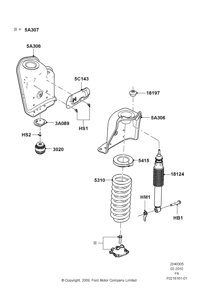 05C - Front Suspension Struts and Springs, Ford 550 Series, Ford 450 Series; 22/FEB/2010-05/JUL/2016