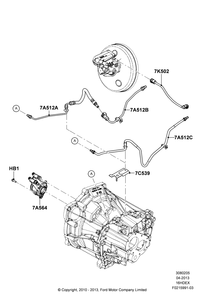 05B - Clutch Master and Slave Cylinders, 1.6L TIVCT PFI Sigma, B5/IB5; 26/APR/2010-27/APR/2013