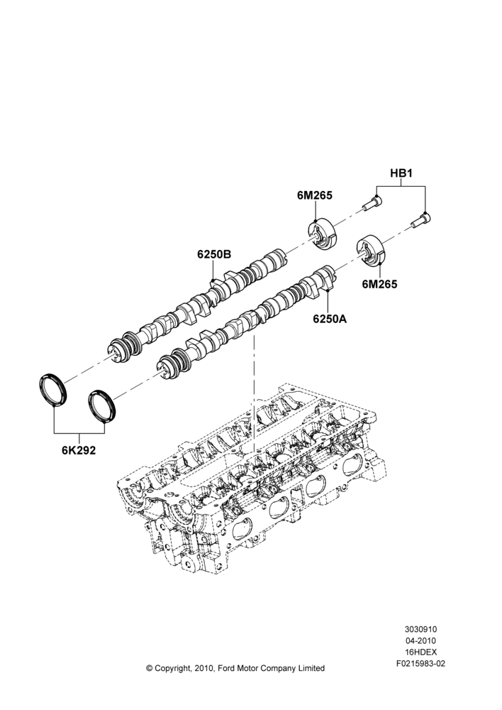 Camshaft, 1.6L TIVCT PFI Sigma
