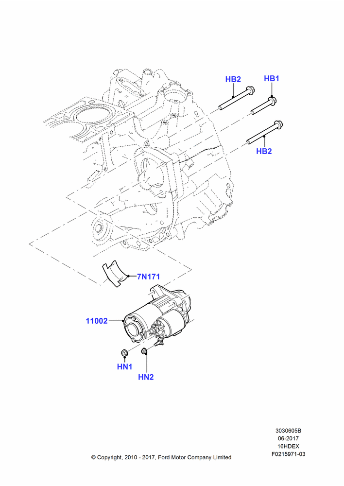 05B - Starter Motor, 1.6L TIVCT PFI Sigma; 26/APR/2010-27/APR/2013