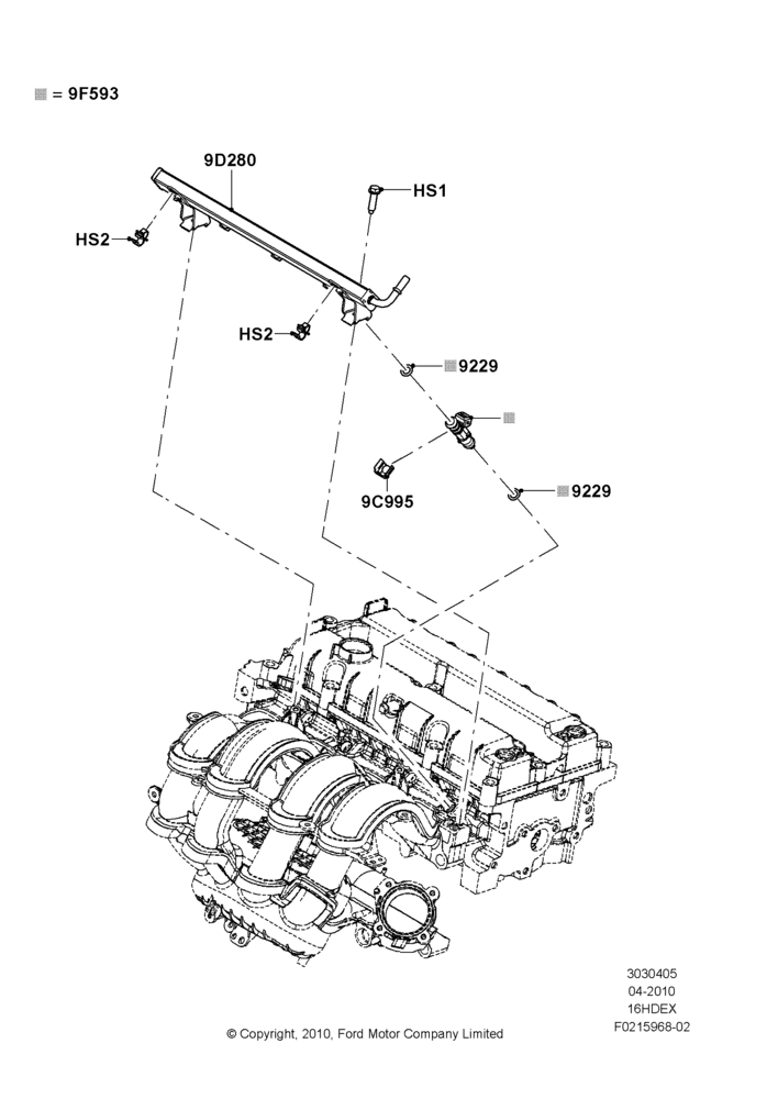 05B - Fuel Injectors and Pipes, 1.6L TIVCT PFI Sigma; 26/APR/2010-27/APR/2013